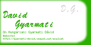 david gyarmati business card
