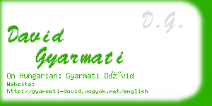 david gyarmati business card